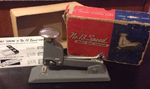 Mid Century No.13 Speed Heavy Duty Stapler - With Original Box &amp; Great Condition