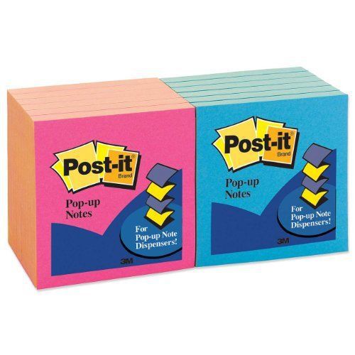 Post-it Pop-up Notes In Alternating Ultra Colors - Refillable, (r330ualt)