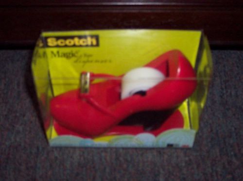 NEW SCOTCH RED SHOE DESKTOP REFILLABLE TAPE DISPENSER - ADD STYLE TO YOUR DESK!!