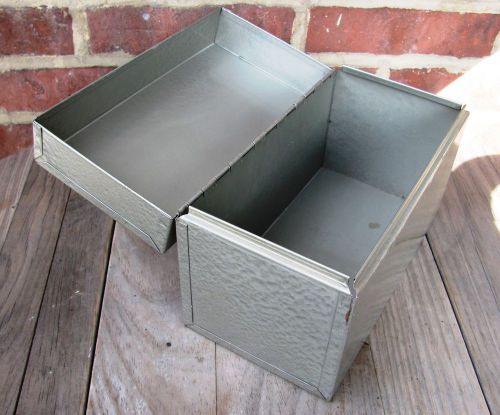 Vintage industrial metal box case