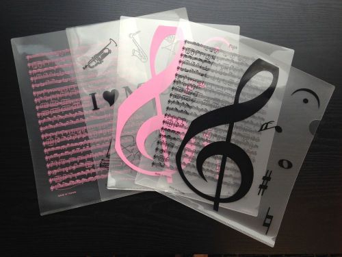 Great Christmas gift, Music themed A4 Letter size folder,5 as a set.