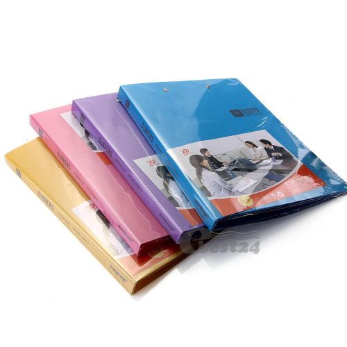 Double 2 Lever Clip File Cover Folder Organizer for A4 Paper Document Business