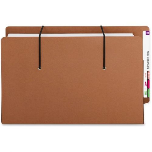 Smead 73601 Dark Brown Extra Wide End Tab Secure Pockets