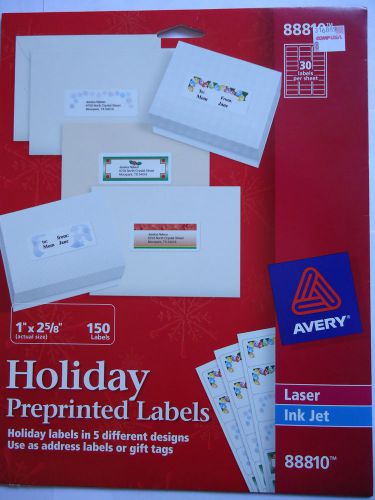 AVERY 88810 HOLIDAY 150 DESIGN ADDRESS LABELS  NEW