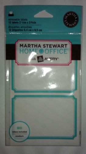 Martha Stewart Home Office With Avery 12 Removable Labels 2.5 x 3.75 Inches
