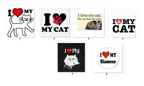 30 Personalized Return Address Labels &#034;I love my Cat&#034;. choose one picture {I1}