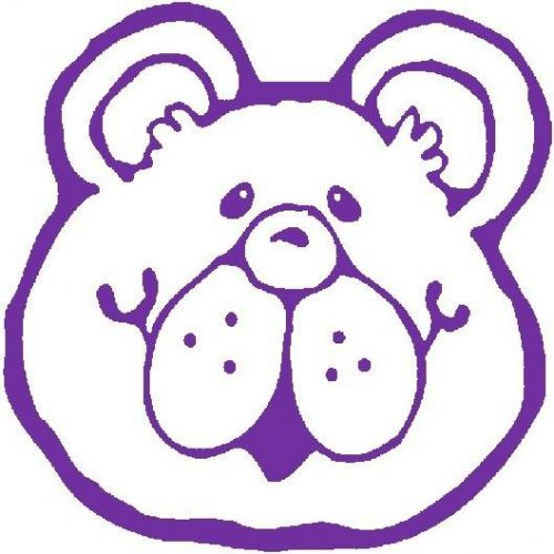 30 Custom Purple Bear Personalized Address Labels