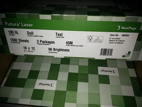 Printer Paper 18x12 100lb Dull Color Laser - Brand &#034; New Page&#034; - Local Pickup