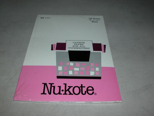Nu-Kote  Black Carbon Paper for all Typewriter 8 1/4 x 11 3/4 (100 sheets)