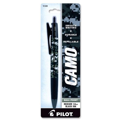 Pilot Camo Navy Medium Tip Refillable Ballpoint Pen Medium Black Ink 1mm