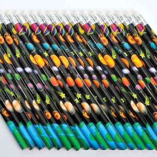 One Dozen (12) Space Design Pencils