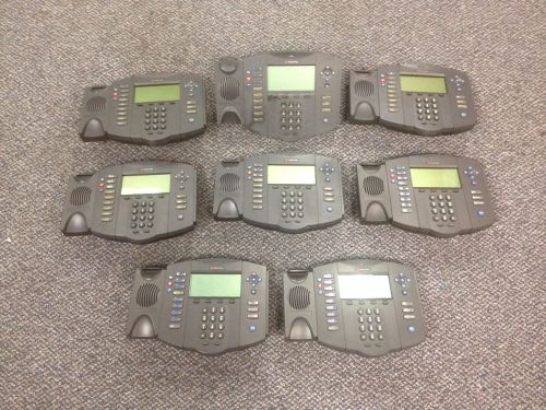 (8) Polycom SoundPoint IP 501 SIP 2201-11501-001 Office Display Telephone AS IS