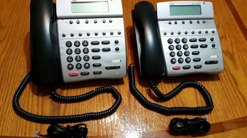 Two (2) NEC Dterm 80 Phone DTH-8-2 (BK) TEL Conventional System w/ 1 YR WARRANTY