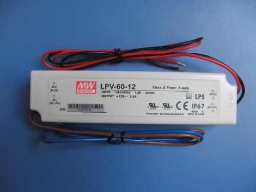 LPV-60-12 Mean Well  LED Power Supply 60 W 12 V / DC 0-5 A