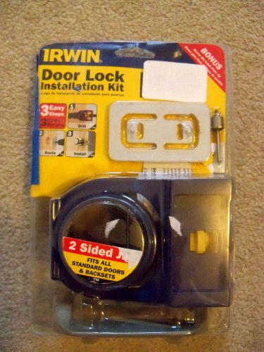 Irwin industrial tools 3111001 carbon door lock installation kit new for sale