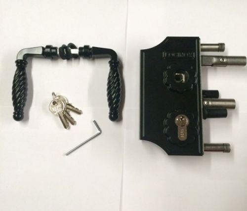 Locinox Ornamental Lock Black 1-1/2&#039;&#039; x 2&#039;&#039; K/A type C with black Handle