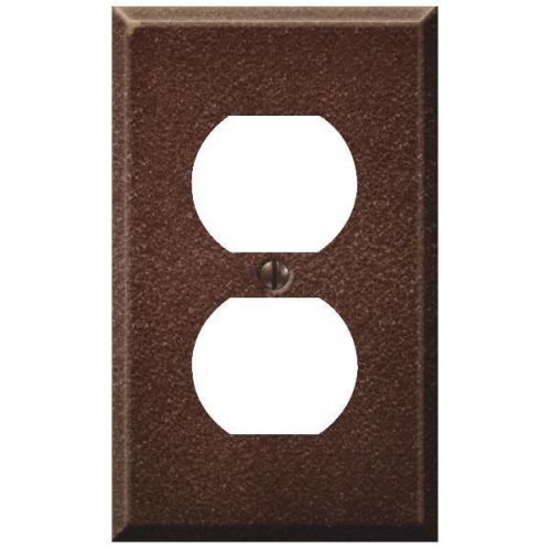 Textured Antique Copper Steel Outlet Wall Plate-1D OUT TX ACPR WALLPLATE