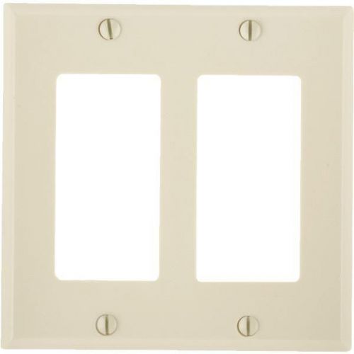 Leviton 80409i 2-gang decorator wall plate-iv dbl rocker wall plate for sale