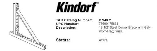 Lot of 5  B-940-2 KINDORF 12-3/4&#034;  Corner brace Steel City