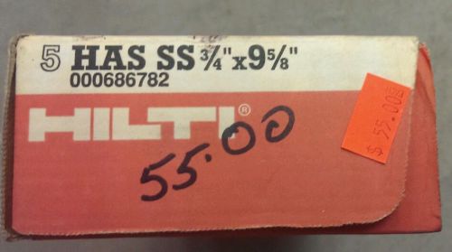 Hilti Stainless Steel Anchors 3/4 x 9 5/8