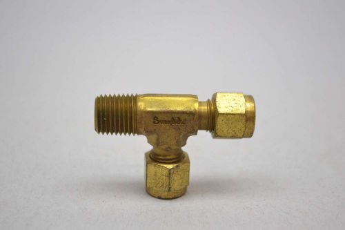 Swagelok b-400-3-4tmt brass 1/4in tube 1/4in npt run tee fitting d431074 for sale