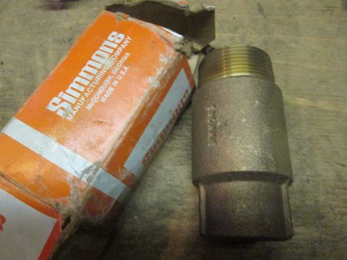 simmons 617 1&#034; brass check valve new in box