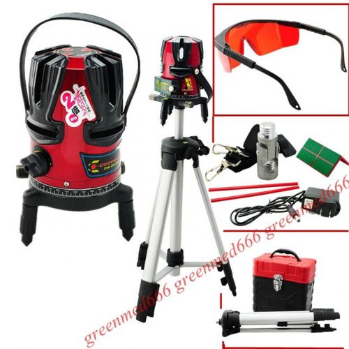 8 line rotary laser beam self leveling interior exterior laser level kit +tripod for sale