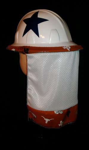 Hard Hat Neck Shade Neck Protector Quick Dry Mesh Longhorns