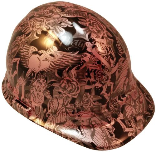 New!! hydro dipped cap style hard hat with ratchet suspension- tattoo pink for sale