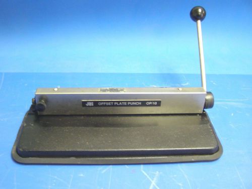 Used james burn international op-10 offset plate punch 10 hole made in usa for sale