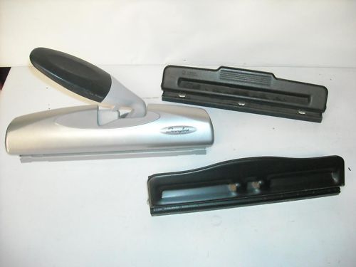 Lot of 3 Three-Hole Paper Punches Office/Business