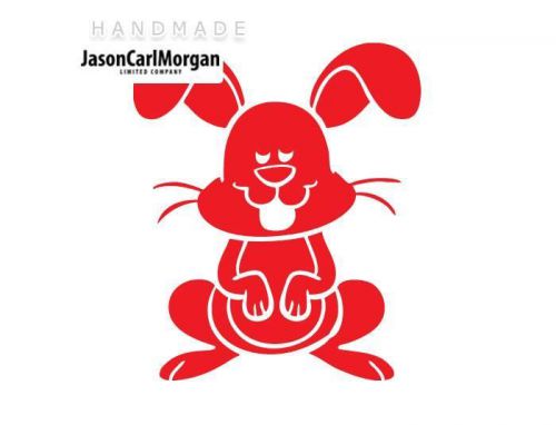 JCM® Iron On Applique Decal, Bunny Red