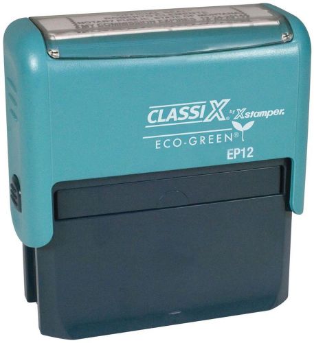 Xstamper Classix P12 ECO GREEN Self-Inking Plastic 3 line Business address Stamp