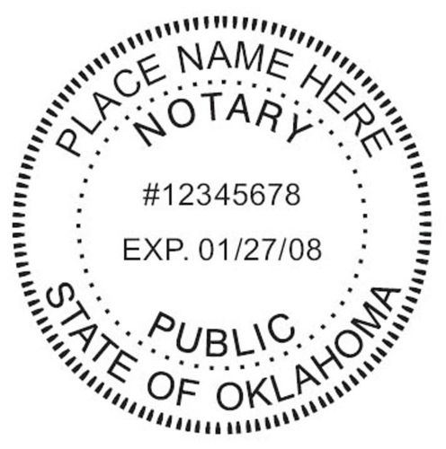 For OKLAHOMA NEW Round Self-Inking NOTARY SEAL RUBBER STAMP