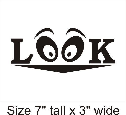 2X Look with Eyes Vinyl Sticker Decal Car  Truck Bumper Fine Art Cafe - 1391