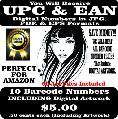 10 upc  barcode number ean barcode numbers barcodes for amazon  0123489 for sale