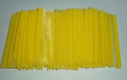 1000 Yellow 1&#034; CLOTHING GARMENT PRICE LABEL TAGGING  TAGGER GUN BARBS FASTERNERS
