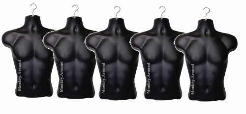 Set of 5 Mannequin Men Torso Body Dress Form Display Hanging Clothing NEW Shirts