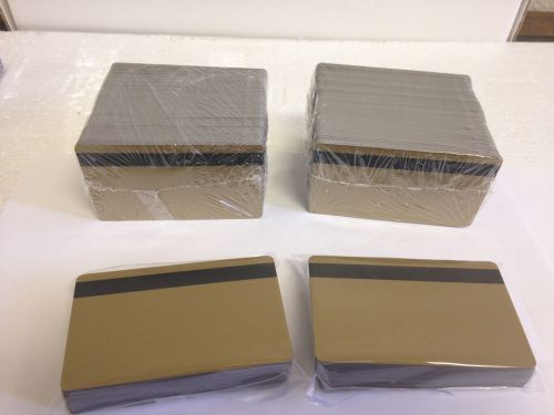 250 Gold PVC Cards - HiCo Mag Stripe 2 Track - CR80 .30 Mil for ID Printers