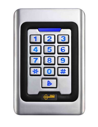 Quality metal case door access control rfid reader keypad, 12v, pte,alarm,20 fob for sale
