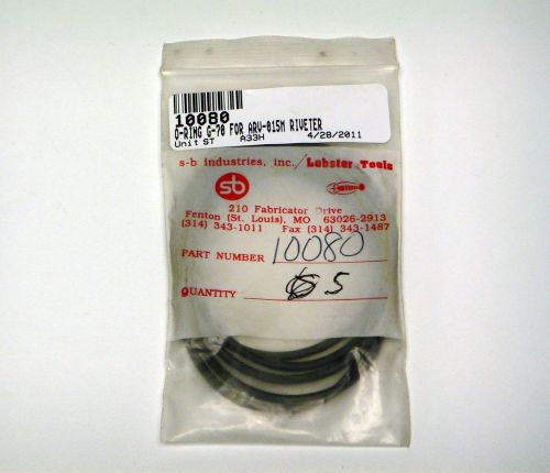 S-B Industries 10080 G-70 O-Ring for ARV-015M Riveter (Bag of 5) *NEW OLD STOCK*