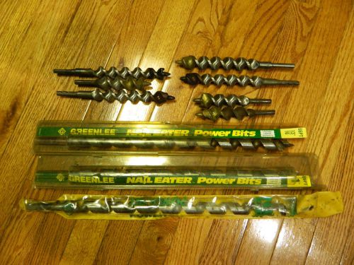 one lot of greenlee drill bits brand new and used short and long