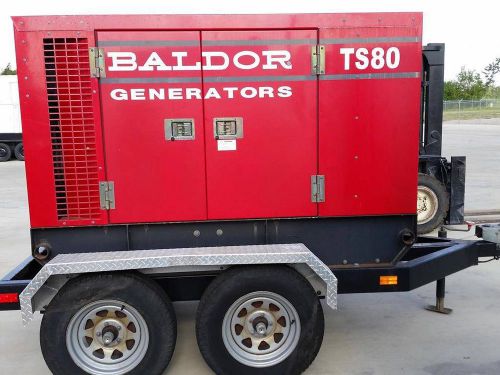 Baldor TS80T Portable Generator Set - 60 kW Standby, 240/480V, 99 HP, 1800 RPM