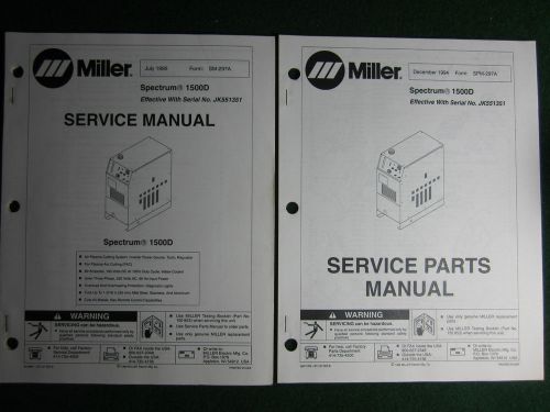 Miller Spectrum 1500D Plasma Cutter Service Manual Parts Electrical JK551351