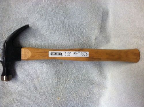 STANLEY #51 613 7oz claw rip NOS HAMMER hickory wood handle Made USA Workmaster
