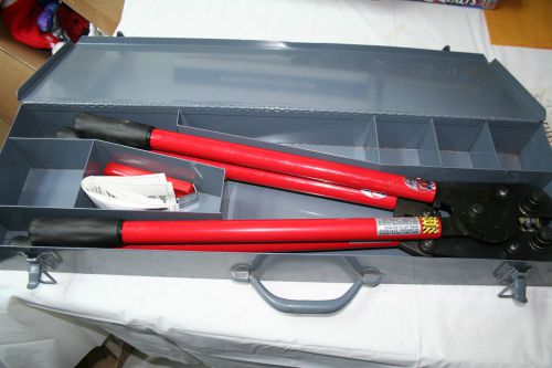 Imperial super crimp tool, super cutter, and cable stripper w/ metal case for sale
