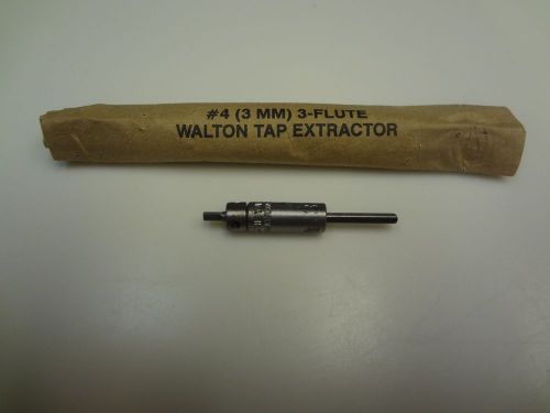 Walton 10043 #4 (3 MM) 3 Flute Tap Extractor with Square Shank-New - Made in USA