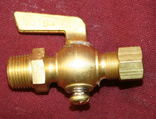 3/8 compression 3/8 NPT Brass Drain Pet Cock Shut Off Valve Fuel Gas pipe thread