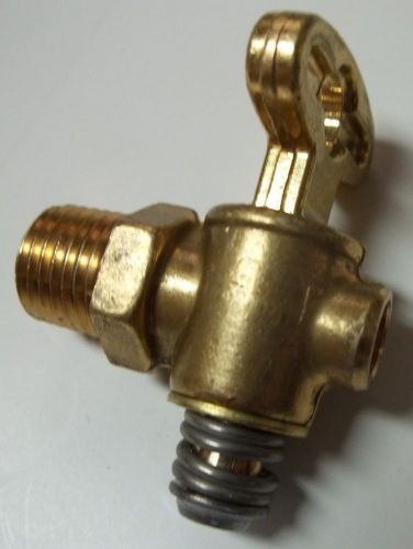 New 1/4&#034; satin brass pet cock, fuel gas air drain shut off ball valves for sale