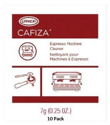 Urnex cafiza espresso machine cleaning powder 1/4 oz (7g) ten pack free shipping for sale